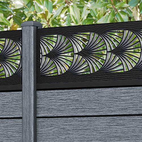 Fusion Laurel Fence Panel - Anthracite - with our composite posts
