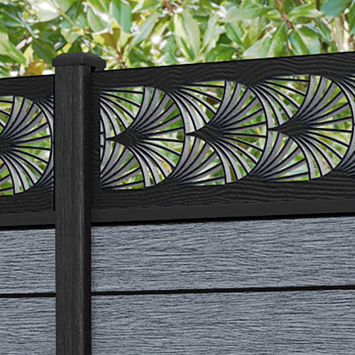 Fusion Laurel Fence Panel - Anthracite - with our composite posts