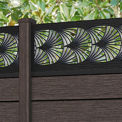 Fusion Laurel Fence Panel - Mid Brown - with our composite posts