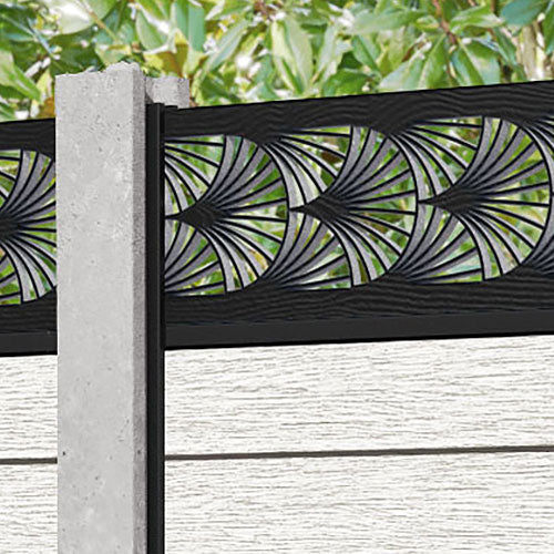 Fusion Laurel Fence Panel - Light Stone - for existing concrete posts