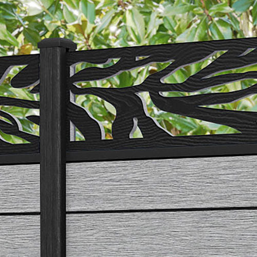 Fusion Malawi Fence Panel - Light Grey - with our composite posts