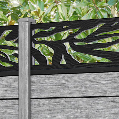 Fusion Malawi Fence Panel - Light Grey - with our composite posts