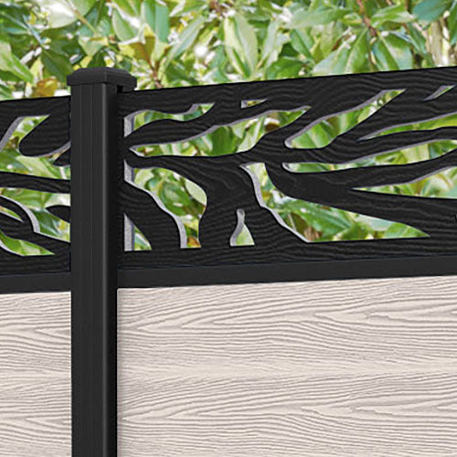 Classic Malawi Fence Panel - Mid Stone - with our aluminium posts