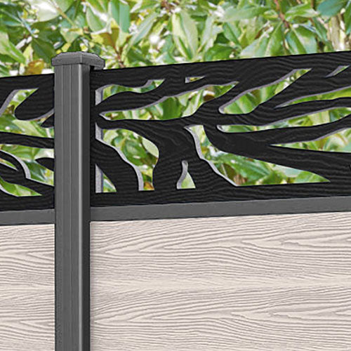 Classic Malawi Fence Panel - Mid Stone - with our aluminium posts