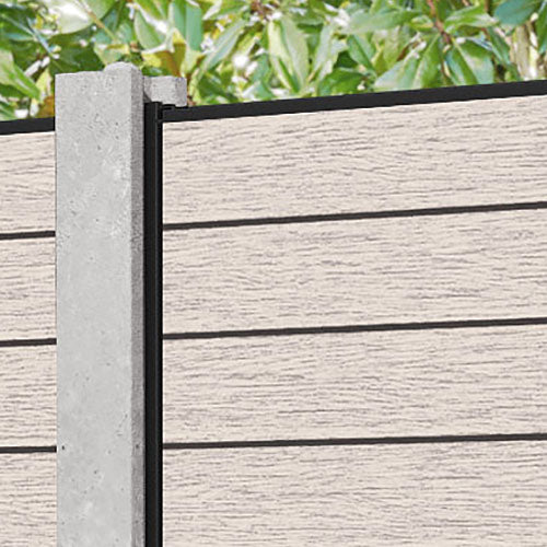 Fusion Fence Panel - Mid Stone - for existing concrete posts