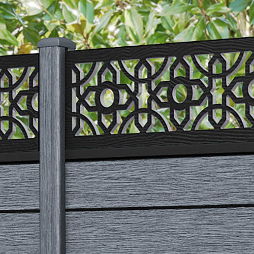 Fusion Nabila Fence Panel - Anthracite - with our composite posts