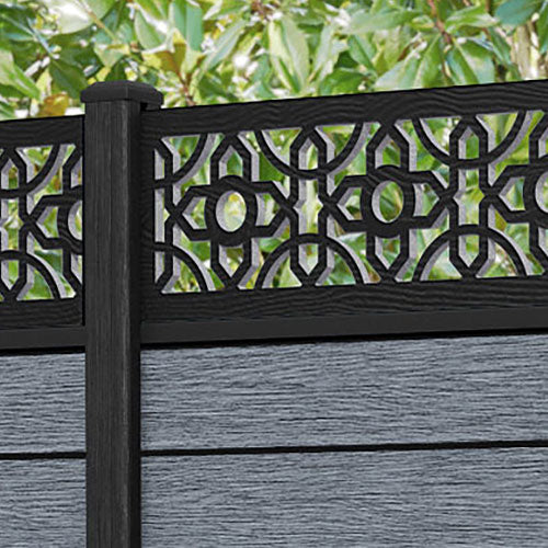 Fusion Nabila Fence Panel - Anthracite - with our composite posts
