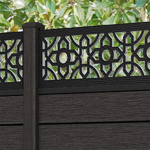 Fusion Nabila Fence Panel - Dark Oak - with our composite posts
