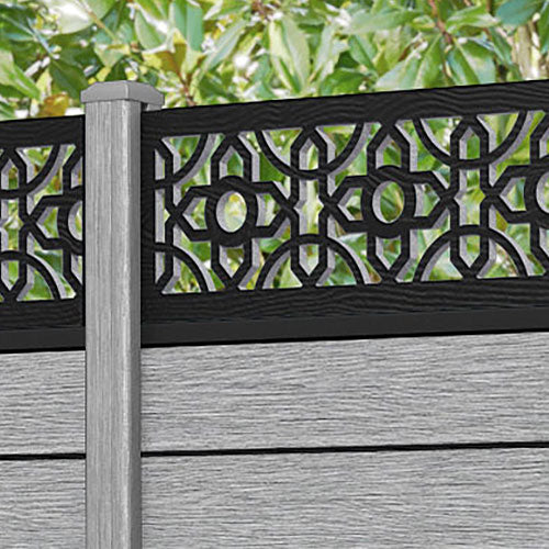 Fusion Nabila Fence Panel - Light Grey - with our composite posts