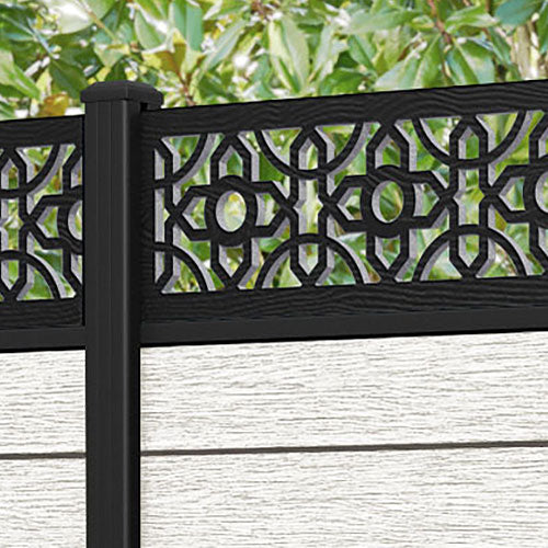 Fusion Nabila Fence Panel - Light Stone - with our aluminium posts
