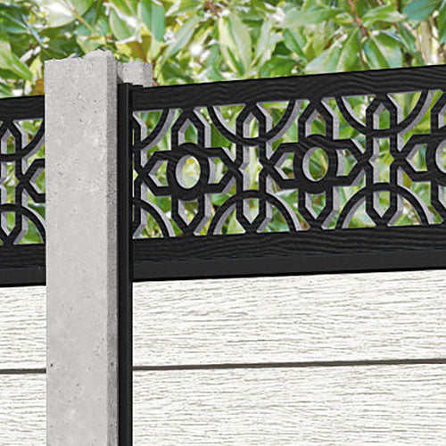Fusion Nabila Fence Panel - Light Stone - for existing concrete posts