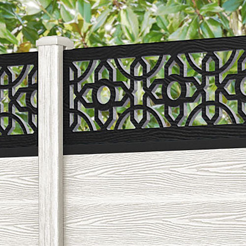 Classic Nabila Fence Panel - Light Stone - with our composite posts