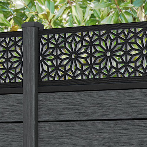 Fusion Narwa Fence Panel - Dark Grey - with our composite posts