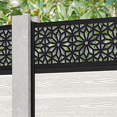 Classic Narwa Fence Panel - Light Stone - for existing concrete posts