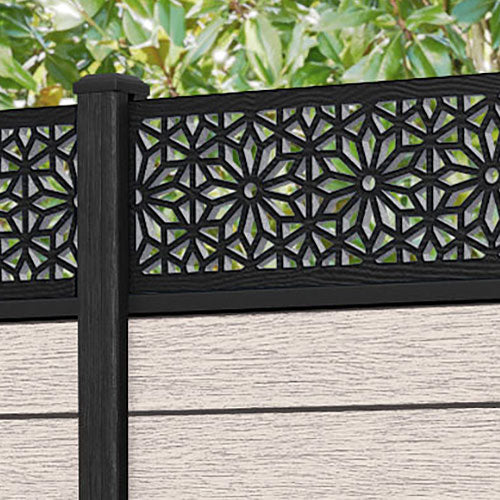 Fusion Narwa Fence Panel - Mid Stone - with our composite posts
