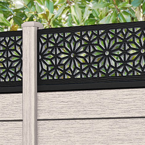 Fusion Narwa Fence Panel - Mid Stone - with our composite posts