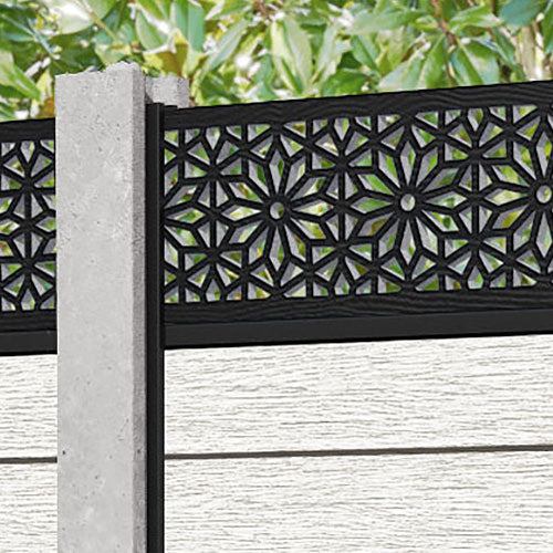 Fusion Narwa Fence Panel - Light Stone - for existing concrete posts
