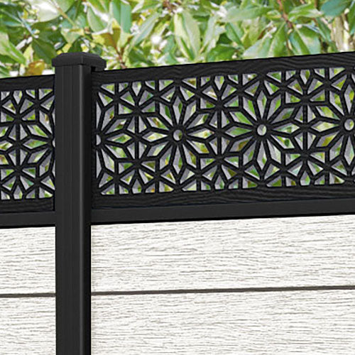Fusion Narwa Fence Panel - Light Stone - with our aluminium posts