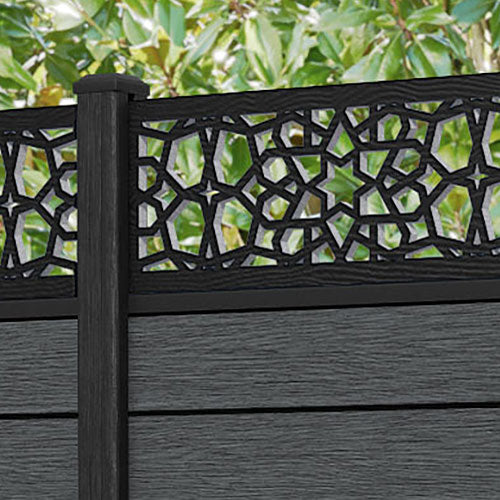 Fusion Nazira Fence Panel - Dark Grey - with our composite posts