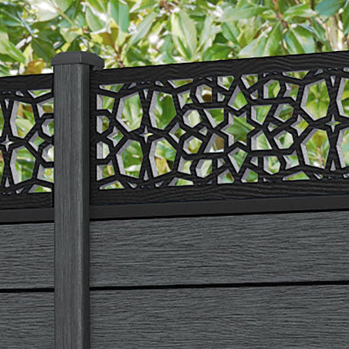Fusion Nazira Fence Panel - Dark Grey - with our composite posts