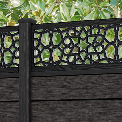Fusion Nazira Fence Panel - Dark Oak - with our composite posts