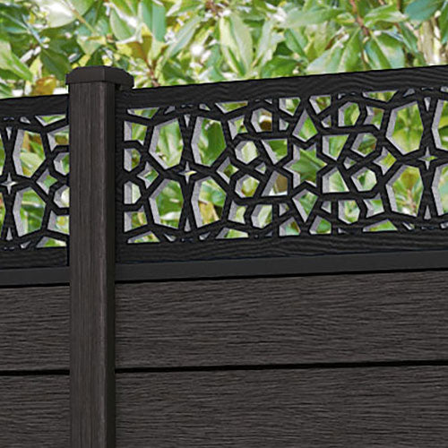 Fusion Nazira Fence Panel - Dark Oak - with our composite posts