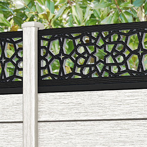 Fusion Nazira Fence Panel - Light Stone - with our composite posts
