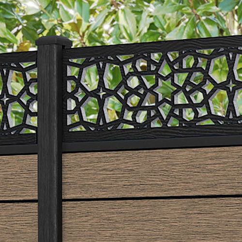 Fusion Nazira Fence Panel - Teak - with our composite posts