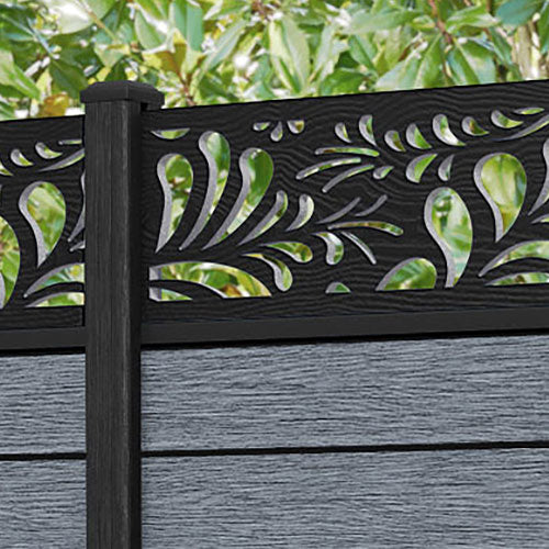 Fusion Petal Fence Panel - Anthracite - with our composite posts