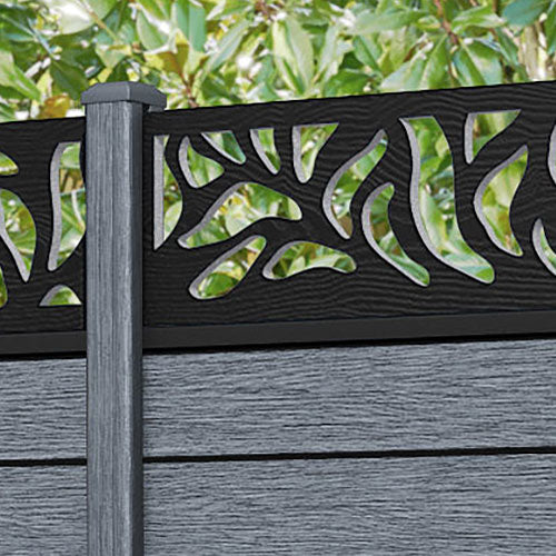 Fusion Plume Fence Panel - Anthracite - with our composite posts