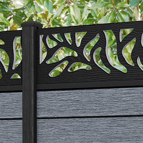 Fusion Plume Fence Panel - Anthracite - with our composite posts