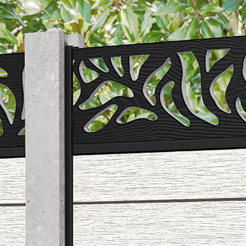 Fusion Plume Fence Panel - Light Stone - for existing concrete posts