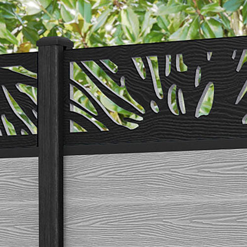 Classic Poppy Fence Panel - Light Grey - with our composite posts
