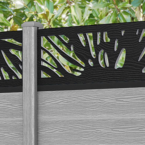 Classic Poppy Fence Panel - Light Grey - with our composite posts