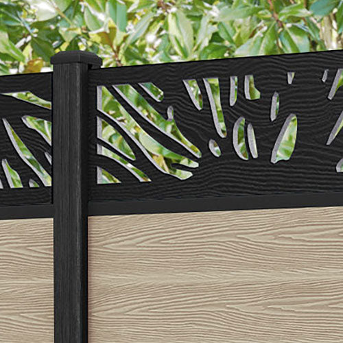 Classic Poppy Fence Panel - Light Oak - with our composite posts