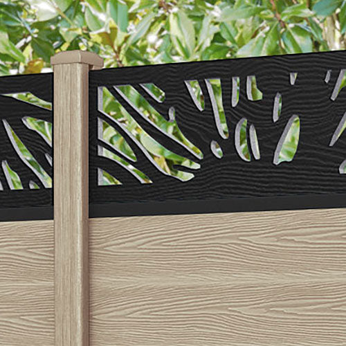 Classic Poppy Fence Panel - Light Oak - with our composite posts