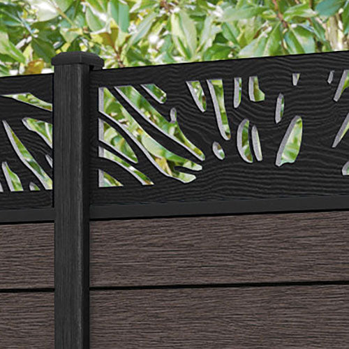 Fusion Poppy Fence Panel - Mid Brown - with our composite posts