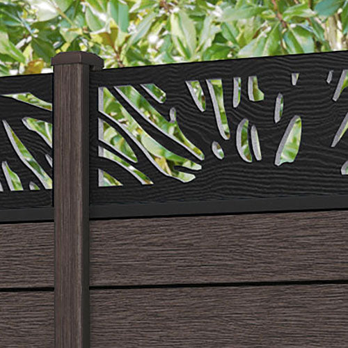 Fusion Poppy Fence Panel - Mid Brown - with our composite posts