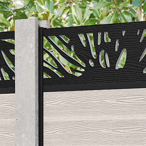 Classic Poppy Fence Panel - Mid Stone - for existing concrete posts