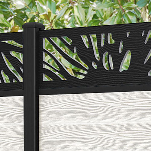 Classic Poppy Fence Panel - Light Stone - with our aluminium posts