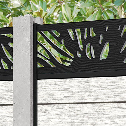 Fusion Poppy Fence Panel - Light Stone - for existing concrete posts