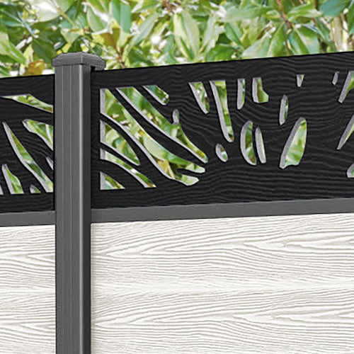 Classic Poppy Fence Panel - Light Stone - with our aluminium posts