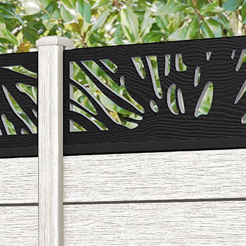 Fusion Poppy Fence Panel - Light Stone - with our composite posts