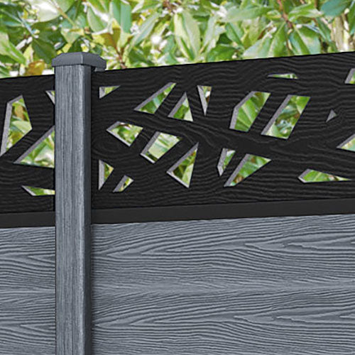 Classic Prism Fence Panel - Anthracite - with our composite posts