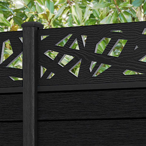 Fusion Prism Fence Panel - Black - with our composite posts