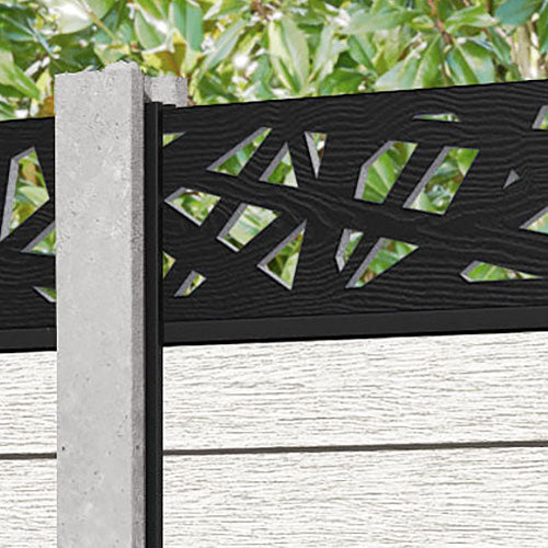 Fusion Prism Fence Panel - Light Stone - for existing concrete posts
