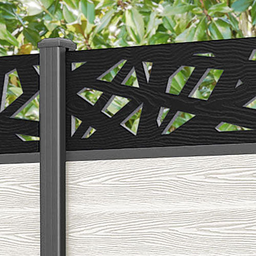 Classic Prism Fence Panel - Light Stone - with our aluminium posts