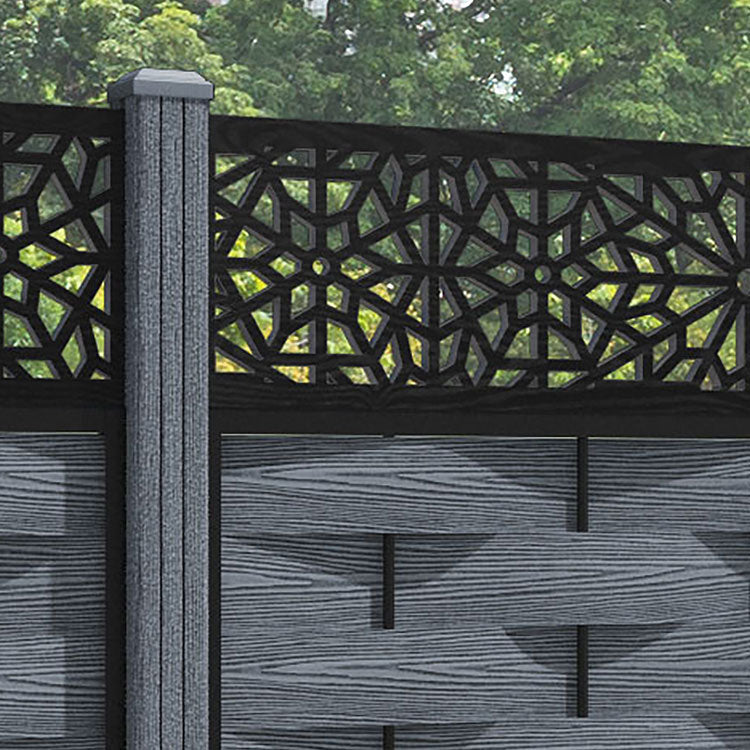 Ripple Alnara Fence Panel - Anthracite - with our composite posts