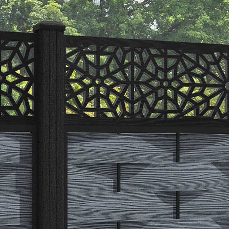 Ripple Alnara Fence Panel - Anthracite - with our composite posts