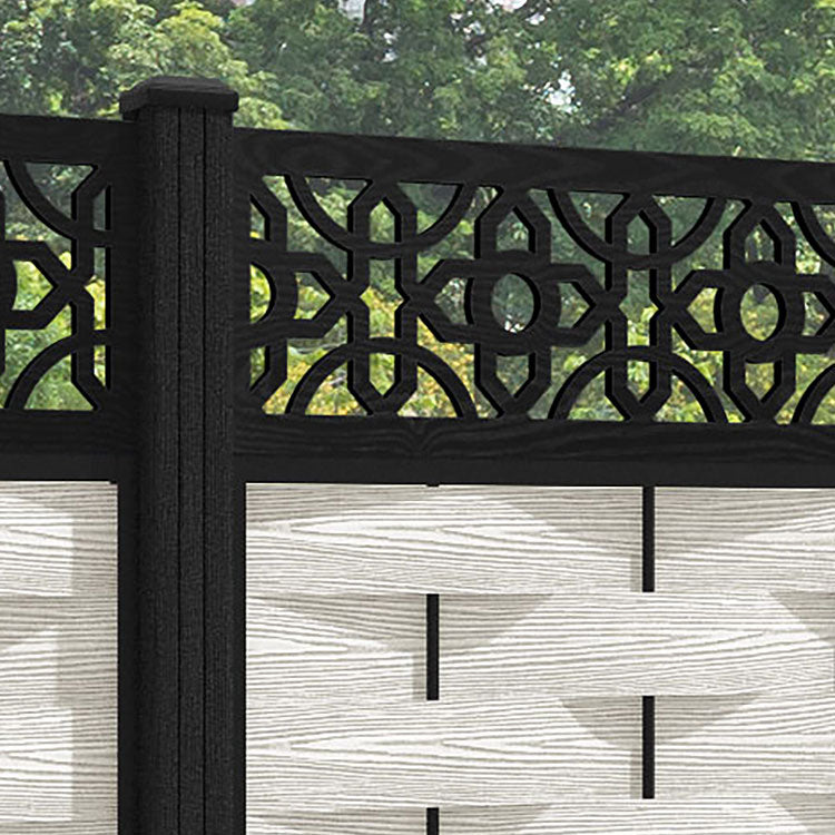 Ripple Nabila Fence Panel - Light Stone - with our composite posts